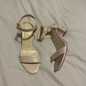 Nude Croc Heel